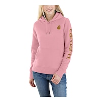 Carhartt Women's Relaxed Fit Graphic Pullover Hoodie Front_Angled_Left