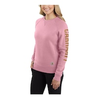 Carhartt Women's Relaxed Fit Crew Sweater Front_Three_Fourths_Angled_Left