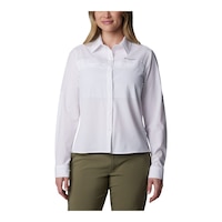 Columbia Women's Summit Valley Woven Long Sleeve Shirt Front_Flat