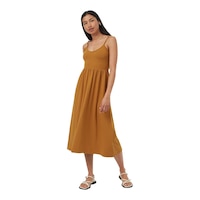Tentree Women's Modal Sunset Dress Front_Angled_Left
