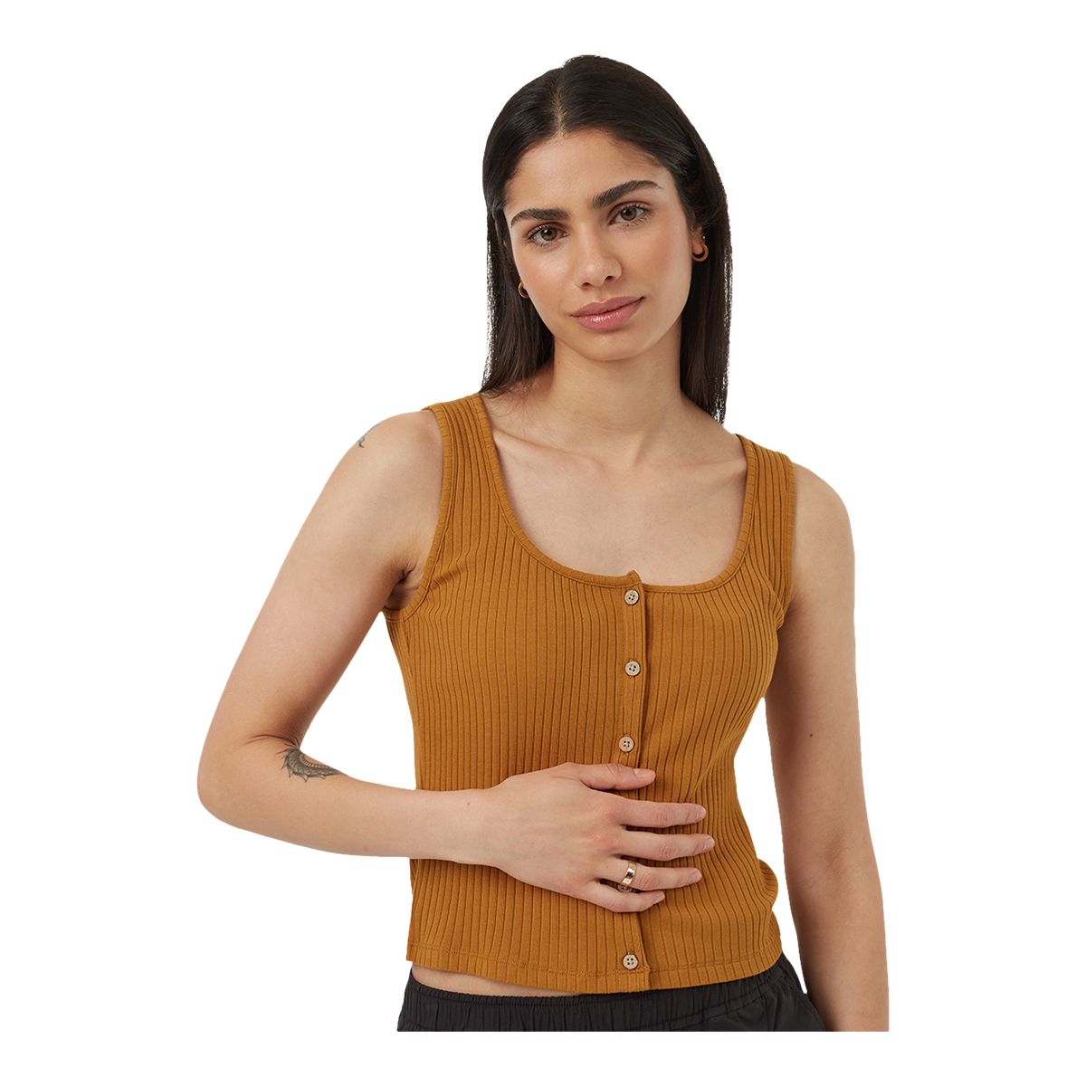 Tentree Women's Rib Button Front Tank Top
