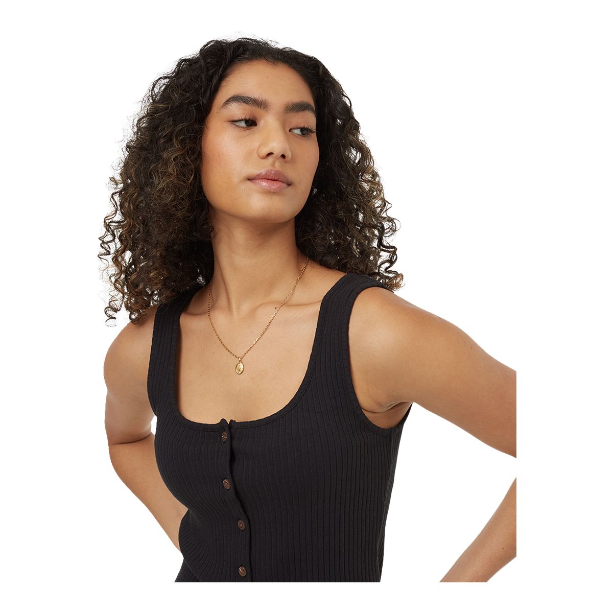 Tentree Women's Rib Button Front Tank Top