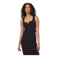 Tentree Women's Rib Button Front Tank Top Front_Angled_Left