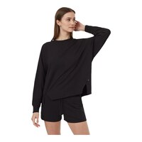 Tentree Women's Softterry Light Seamed Top Front_Flat