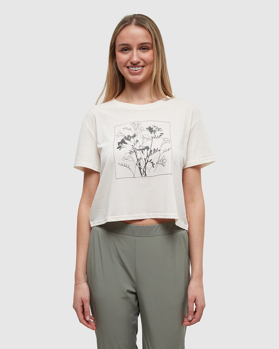 Tentree Women's Floral Crop T Shirt