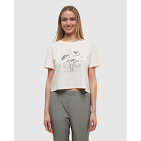 Tentree Women's Floral Crop T Shirt Front_Flat