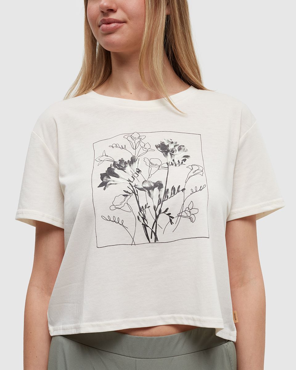 Tentree Women's Floral Crop T Shirt