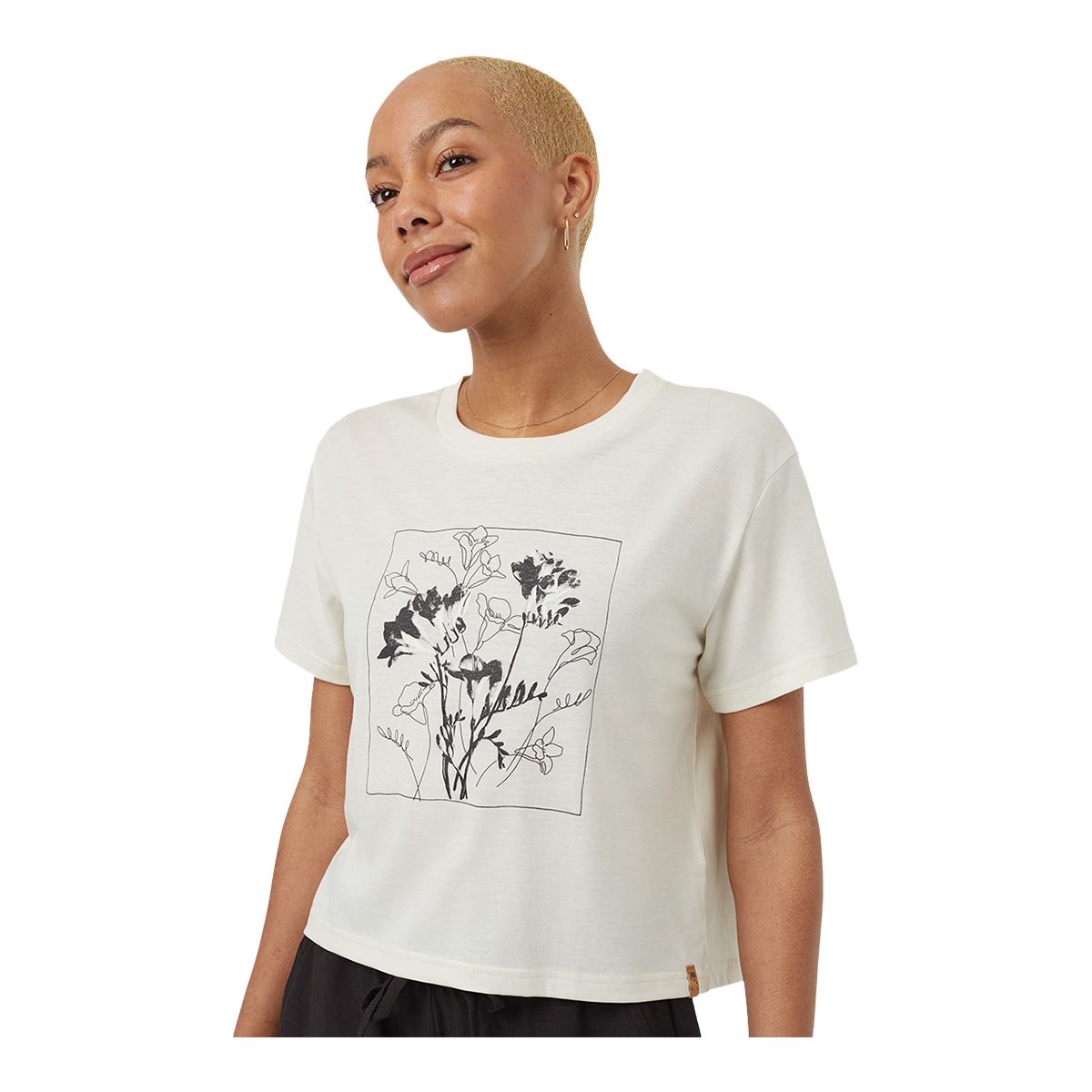 Tentree Women's Floral Crop T Shirt