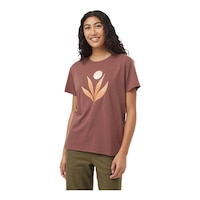 Tentree Women's Artist Series Growth T Shirt Front_Angled_Left