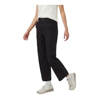 Tentree Women's Hemp Stretch Straight Leg Pants Front_Three_Fourths_Angled_Left