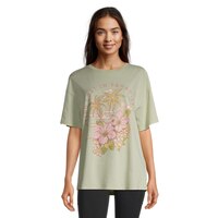 Roxy Women's Hibiscus Paradise XBFC T Shirt Front_Flat