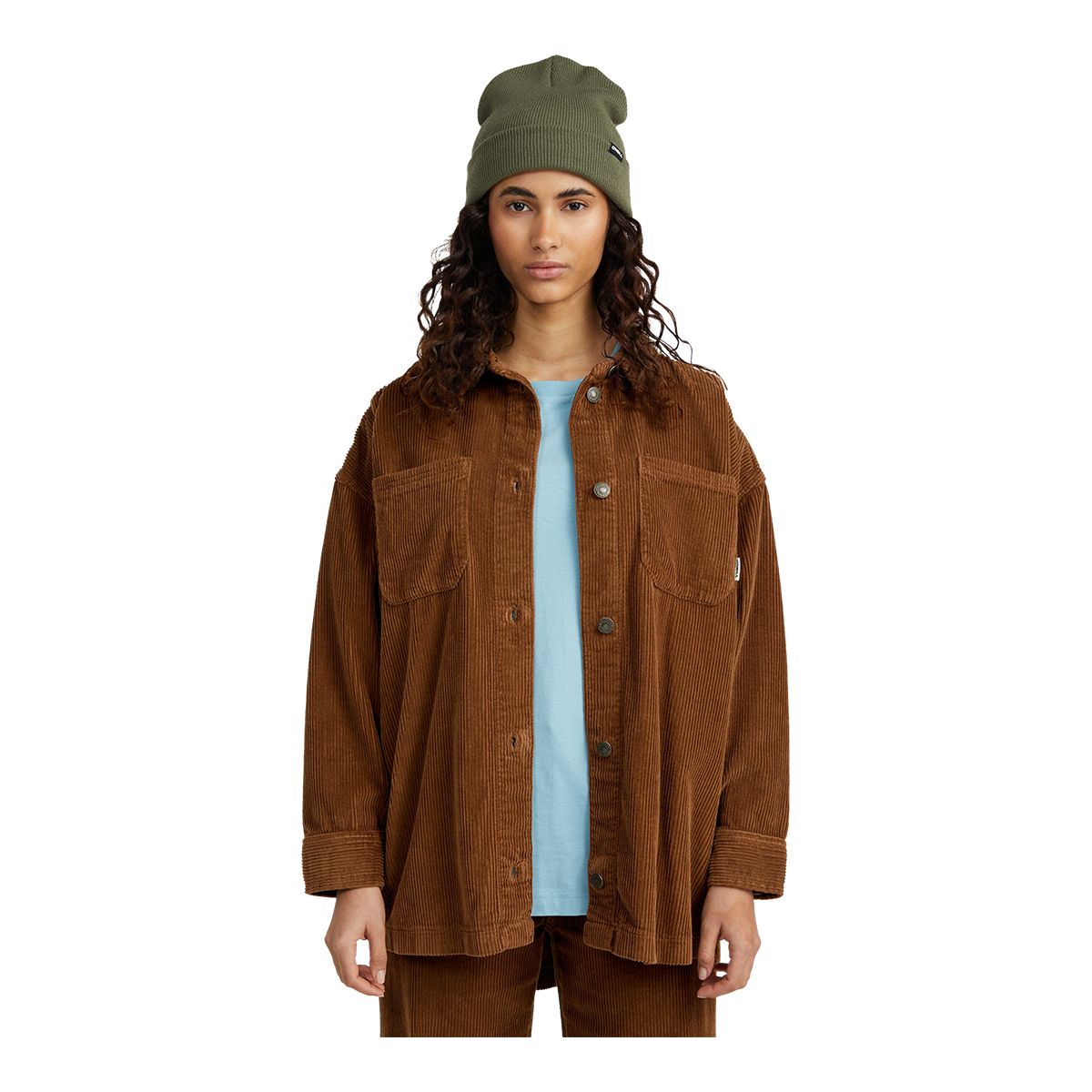 O'Neill Women's Cord Over Woven Long Sleeve Top