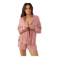 O'Neill Women's Hana Tunic Woven Top Front_Flat