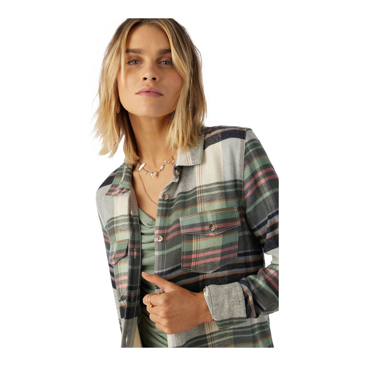 O'Neill Women's Nash Flannel Woven T Shirt