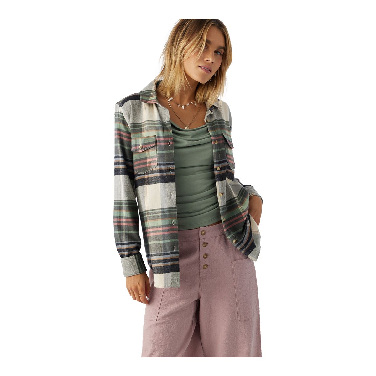 O'Neill Women's Nash Flannel Woven T Shirt