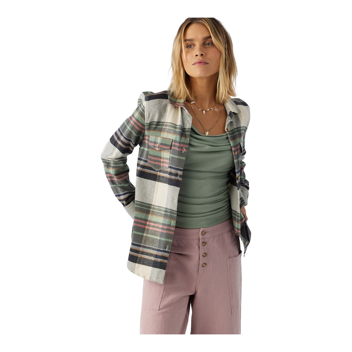 O'Neill Women's Nash Flannel Woven T Shirt
