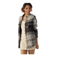 O'Neill Women's Brooks Woven Flannel Top Front_Angled_Left