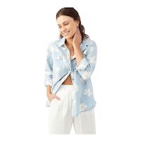 O'Neill Women's Antoni Woven Top Front_Flat