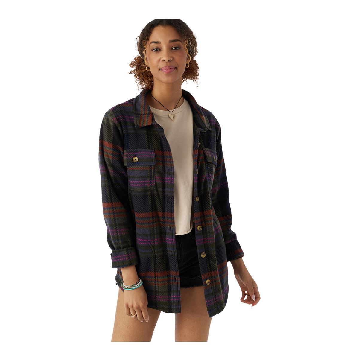 O'Neill Women's Collins Woven Fleece Top