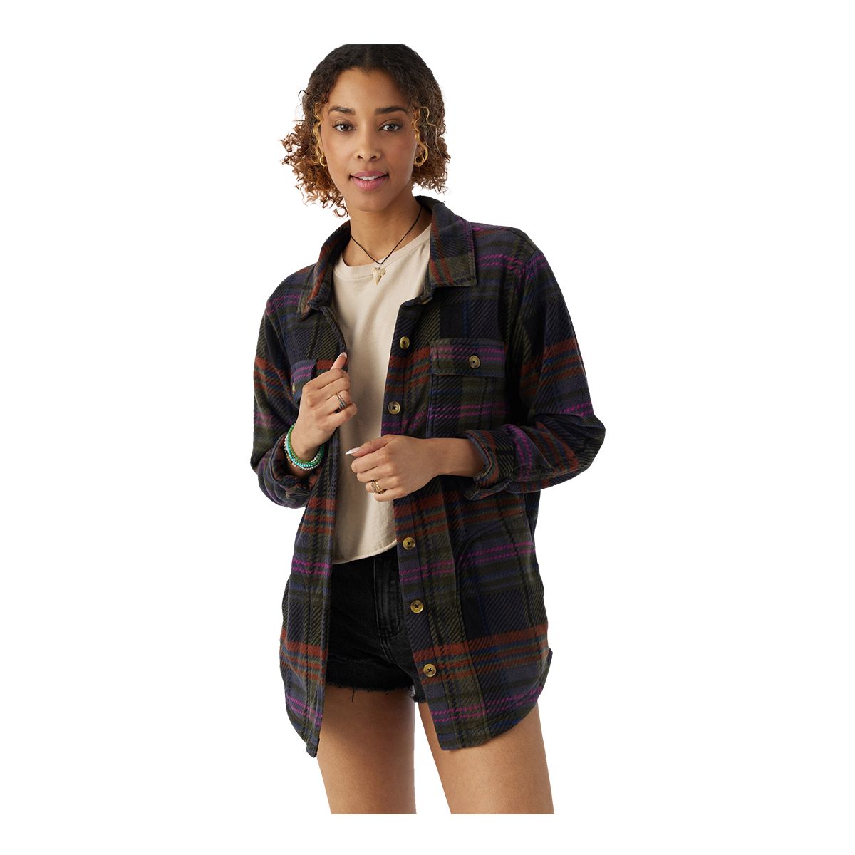 O'Neill Women's Collins Woven Fleece Top