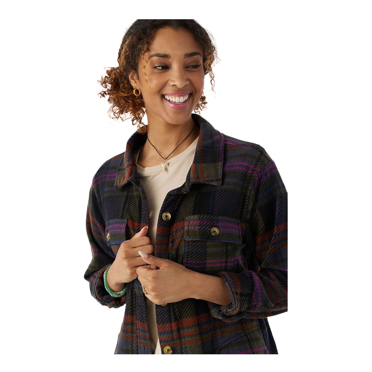 O'Neill Women's Collins Woven Fleece Top