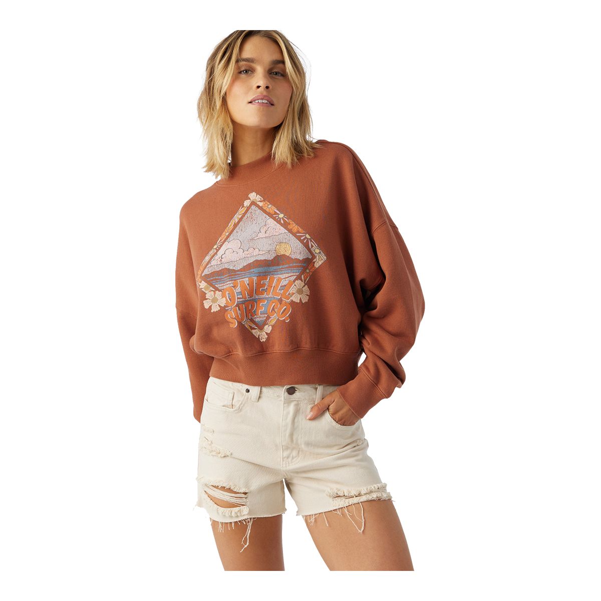 O'Neill Women's Moment Crop Fleece Basic Top
