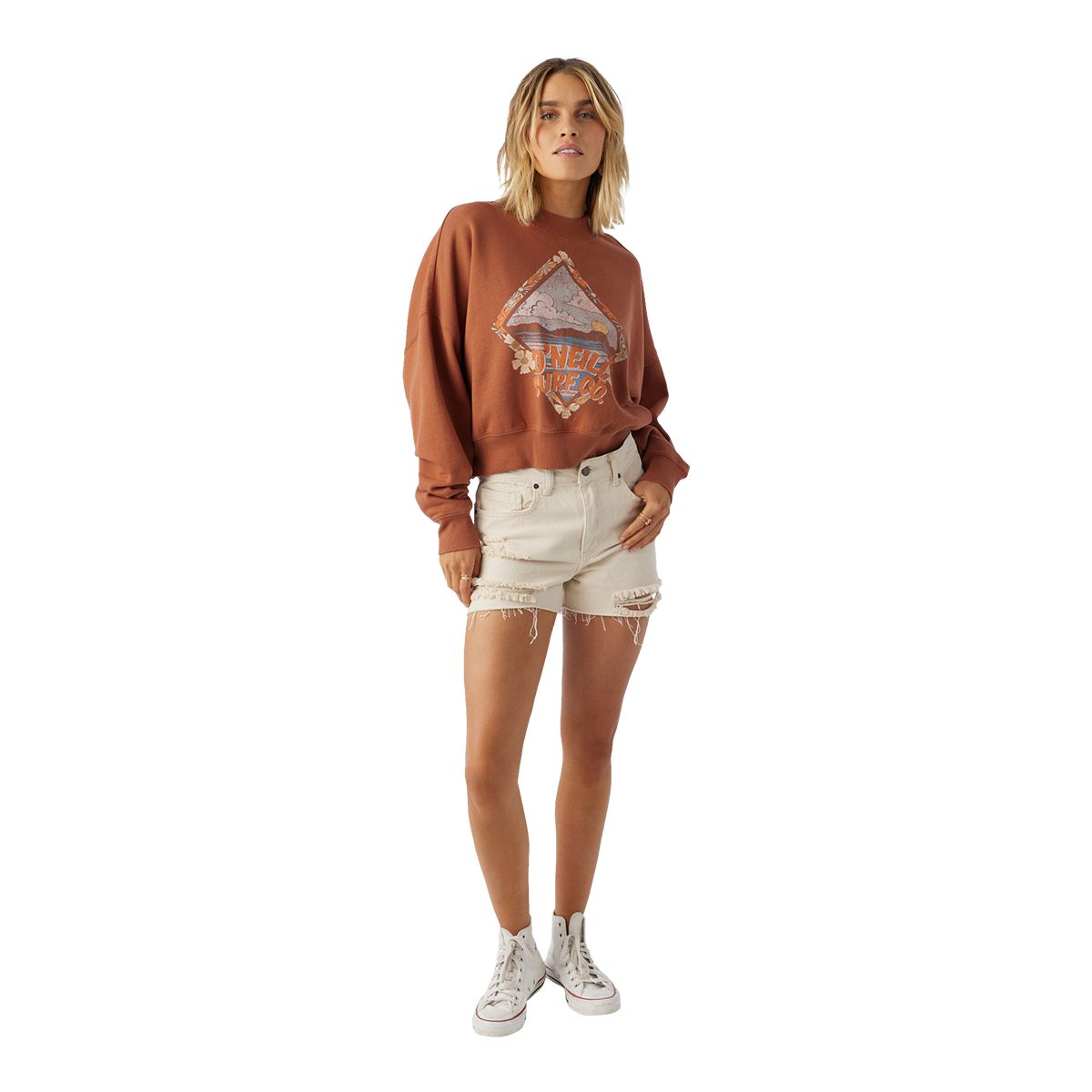 O'Neill Women's Moment Crop Fleece Basic Top