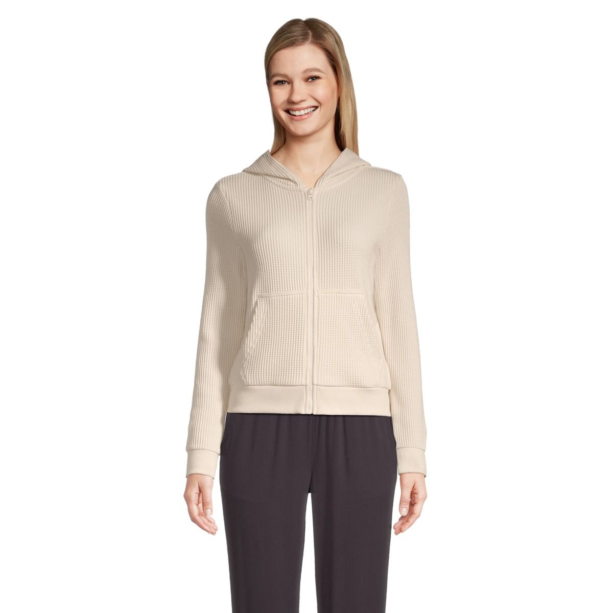 Ripzone Women's Kinsley Waffle Full Zip Hoodie