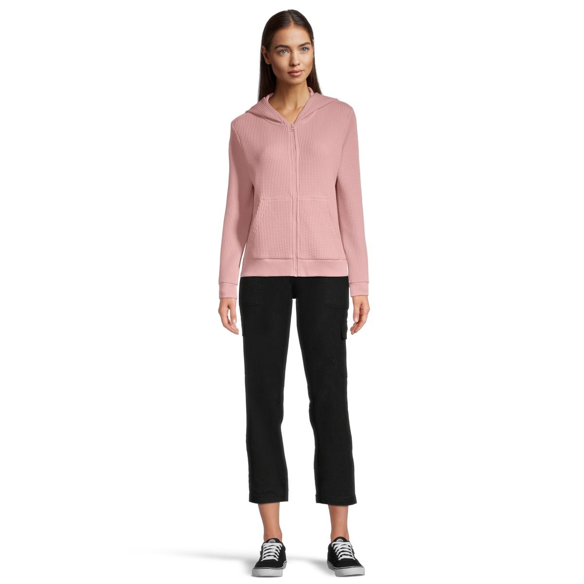 Ripzone Women's Kinsley Waffle Full Zip Hoodie