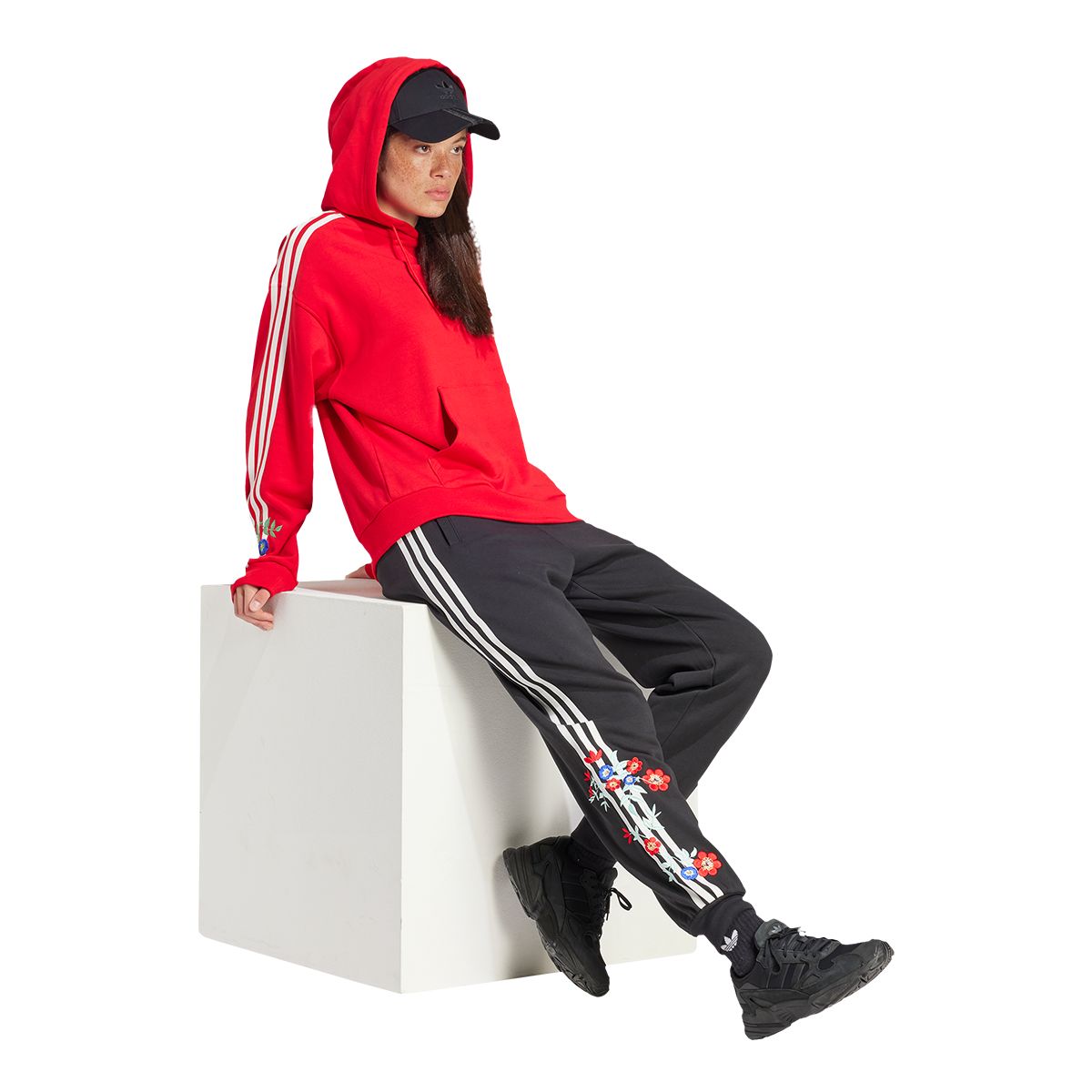 adidas Women's Graphics Floral Hoodie