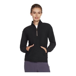 Skechers Women's Go Luxe Rib 1/4 Zip Long Sleeve Top