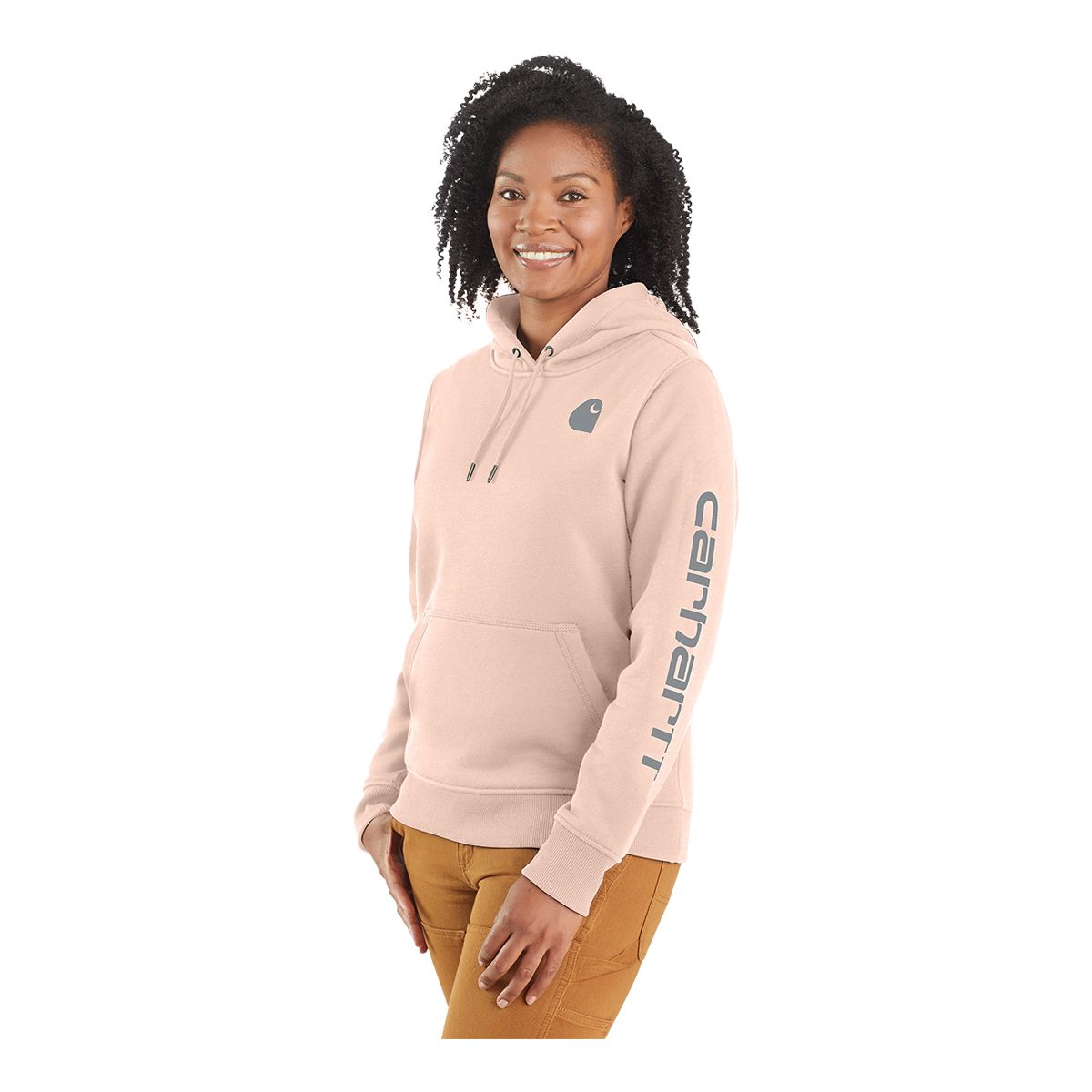 Carhartt Women's Relaxed Fit Sleeve Logo Graphic Hoodie