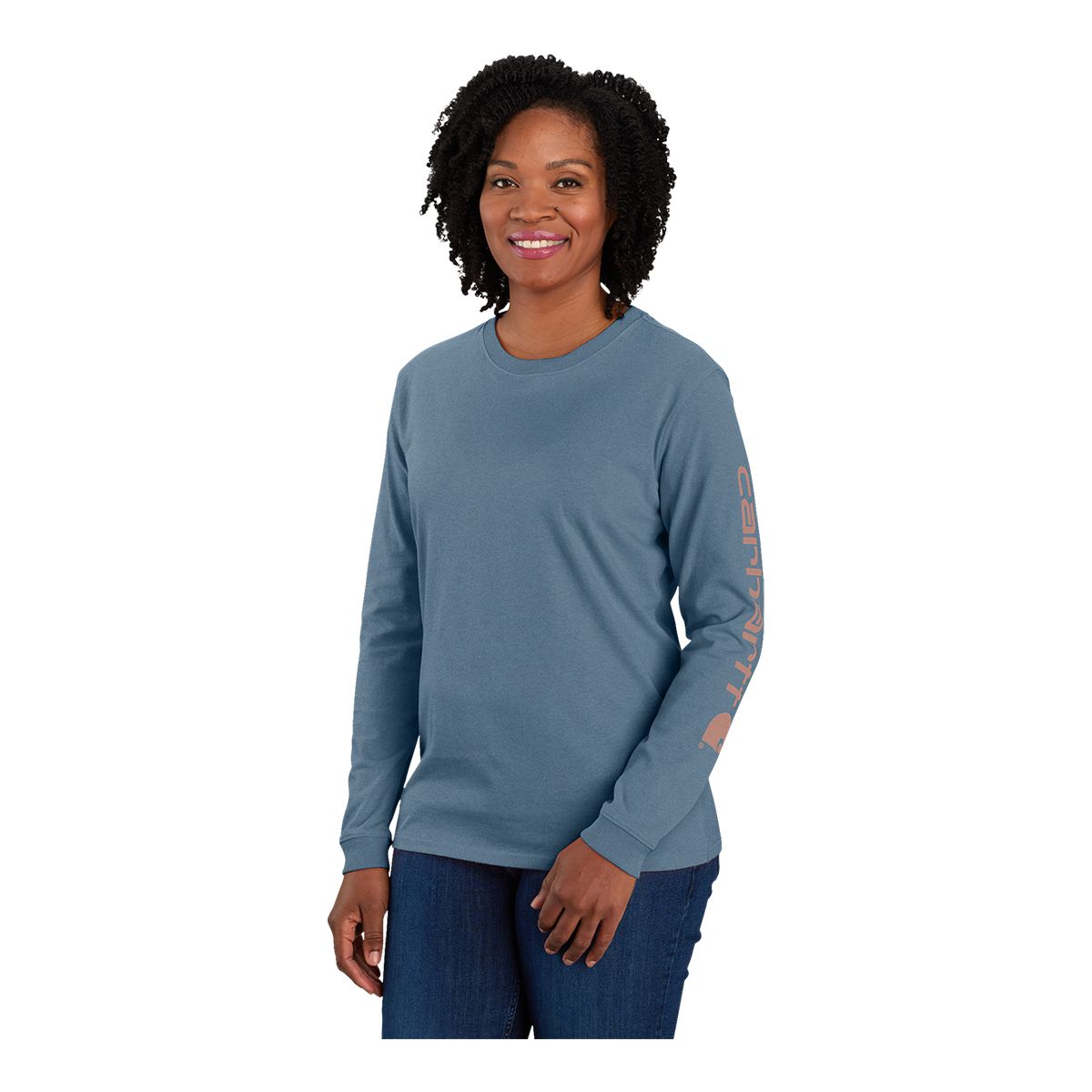 Carhartt Women's Heavyweight Logo Sleeve Long Sleeve T Shirt