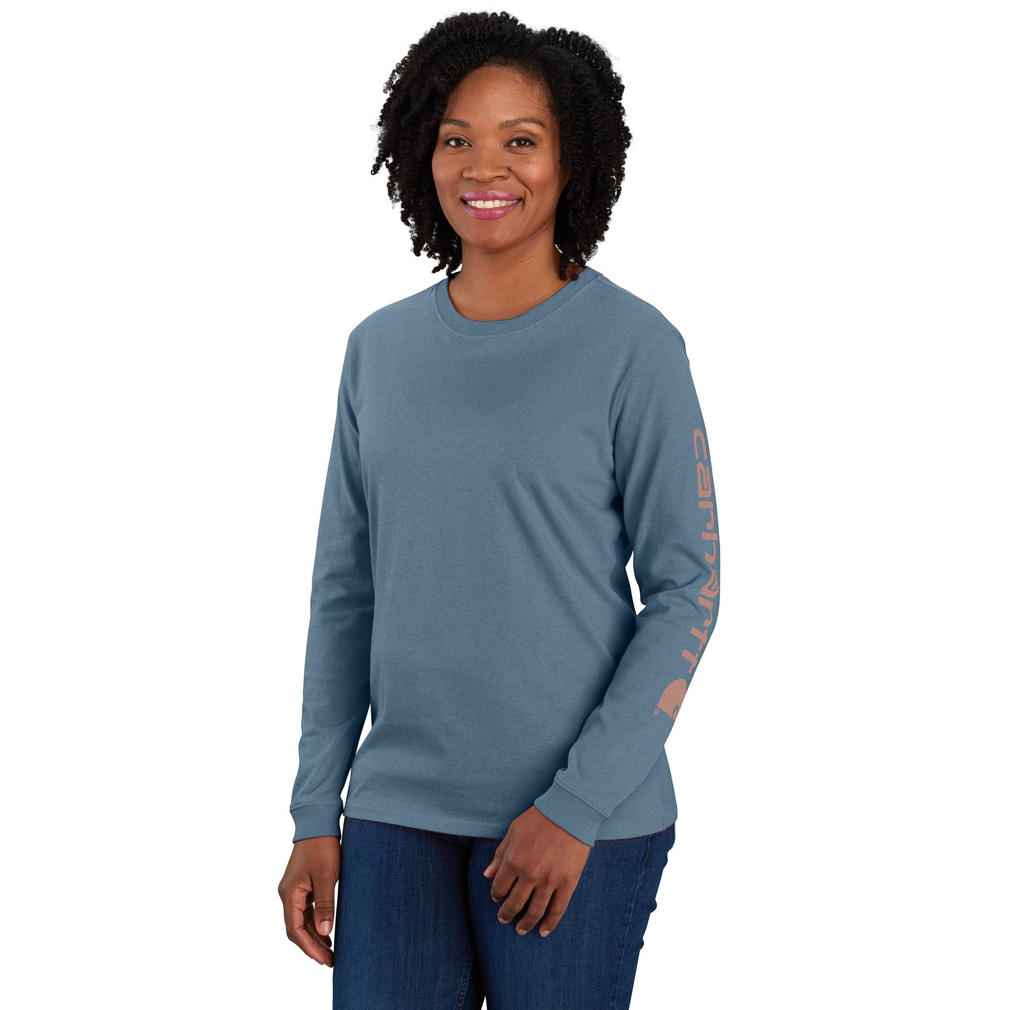 Carhartt Women's Heavyweight Logo Sleeve Long Sleeve T Shirt