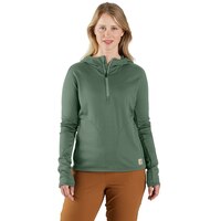 Carhartt Women's Force half Zip Long Sleeve T Shirt Front_Flat