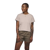 Black Diamond Women's Stripe Crop T Shirt Front_Flat