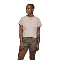 Black Diamond Women's Stripe Crop T Shirt Front_Flat
