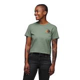 Black Diamond Women's Faded Crop T Shirt Front_Flat
