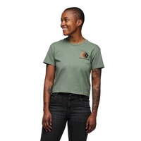 Black Diamond Women's Faded Crop T Shirt Front_Flat