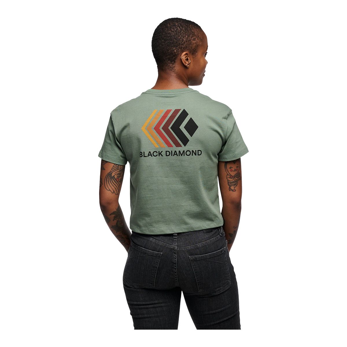 Black Diamond Women's Faded Crop T Shirt