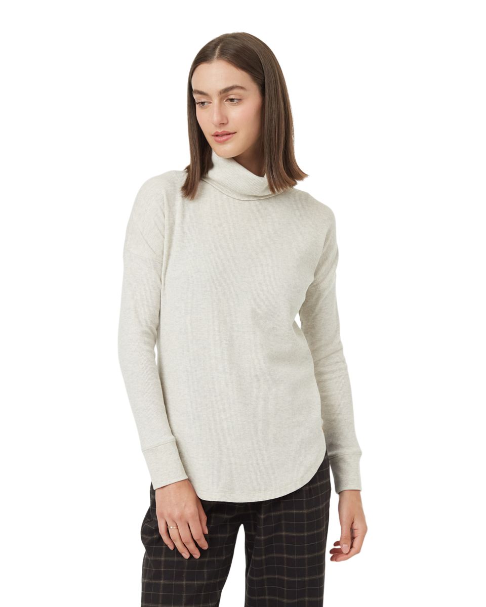 Tentree Women's TreeWaffle Turtleneck Long Sleeve Shirt