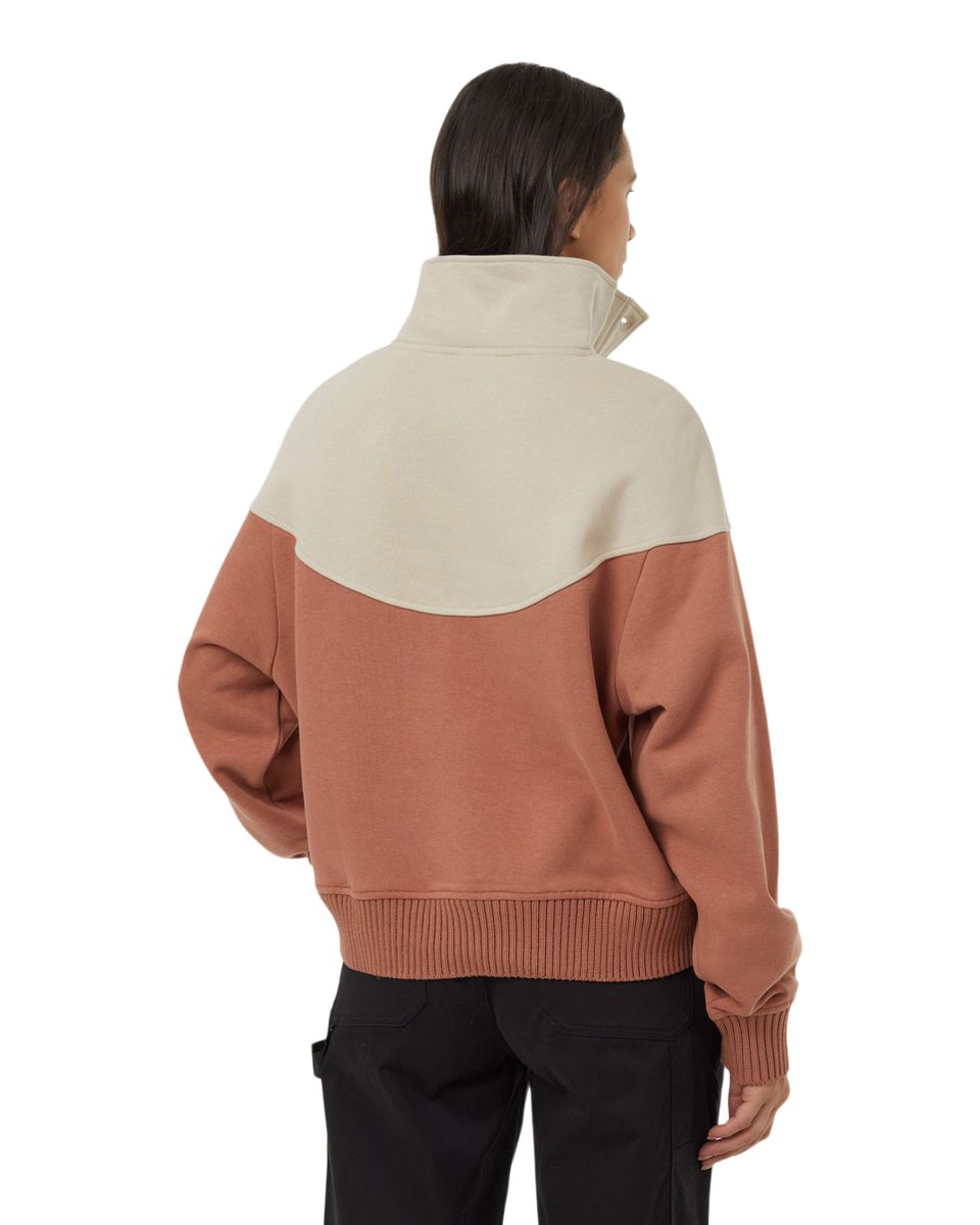 Tentree Women's TreeFleece Quarter Button Mock Neck Top