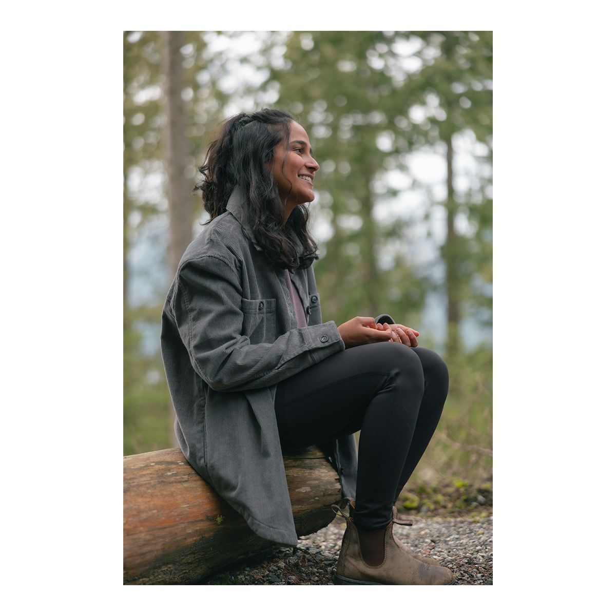 Tentree Women's TreeWaffle Deep V-Neck Long Sleeve T Shirt