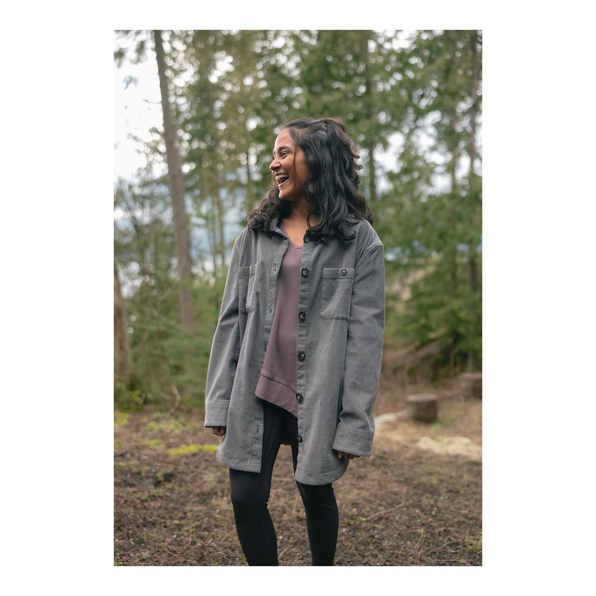 Tentree Women's TreeWaffle Deep V-Neck Long Sleeve T Shirt