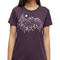 Tentree Women's Mountain Fields T Shirt Front_Flat
