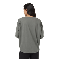 Tentree Women's TreeBlend Hi Low Long Sleeve T Shirt Back_Flat