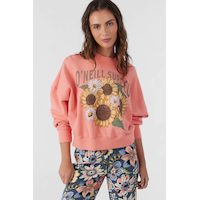 O'Neill Women's Moment Crop Crewneck Fleece Sweatshirt Front_Flat