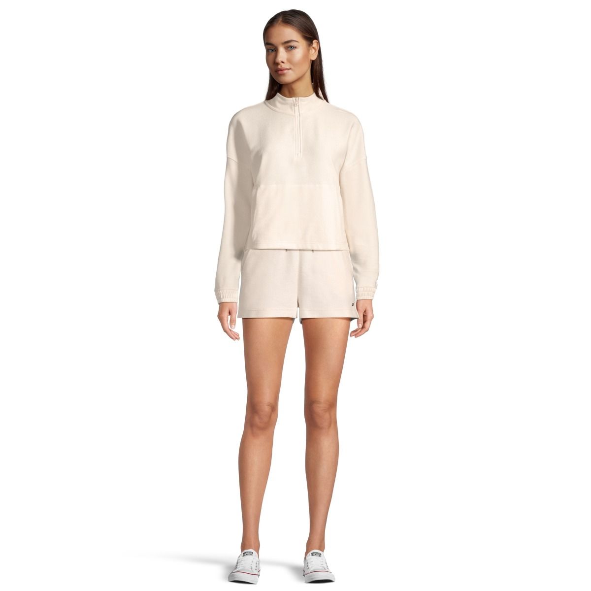 Ripzone Women's Weekender Terry 1/4 Zip Long Sleeve Top