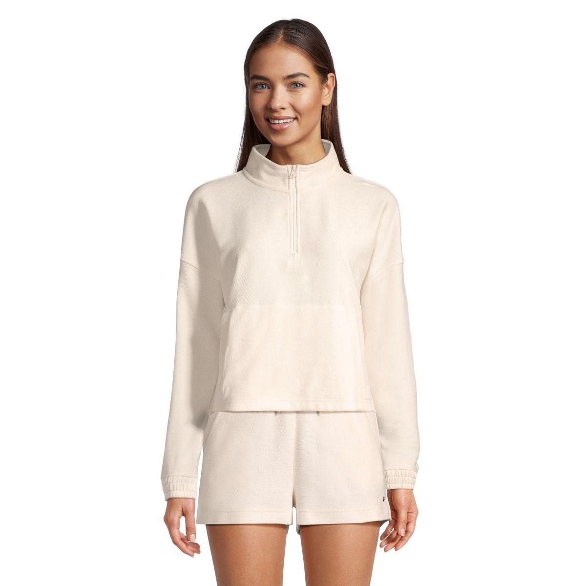 Ripzone Women's Weekender Terry 1/4 Zip Long Sleeve Top