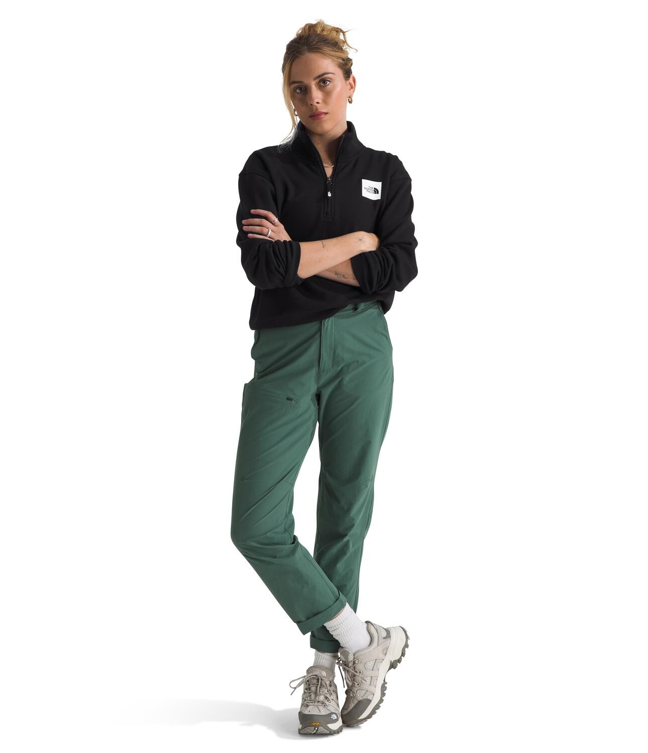The North Face Women's Box Half Dome Quarter Zip Long Sleeve Top
